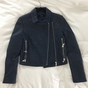 J Brand Lamb Leather Biker Jacket